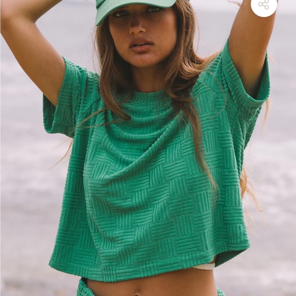 NWT Araminta James Rattan Terry Set Tropical green - Picture 3 of 12